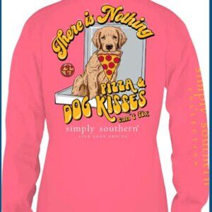 Simply Southern THERE IS NOTHING PIZZA & DOG KISSES CAN'T FIX Long Sleeve Tee